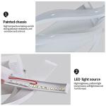 Comely Modern LED Wall Lamp, 22W LED Wall Lights Indoor, White Acrylic Wall Sconce Light for Bedroom Living Room Office Restaurant Hallway, Cool White 6500K