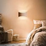 TLGREEN Indoor Plaster Wall Lights, Modern Wall Wash Lamp Warm White LED Up and Down Wall Lamp for Living Room, Hallway, Stairs (G9 LED Bulb Include)