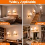 CS COSDDI Battery Operated Wall Lights Set of 2, RGB Dimmable Rechargeable Wall Lights Indoor Wireless Wall Sconces Set of 2 for Bedrooms Cordless Sconce Wall Lamp Remote Control