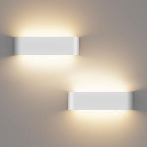 OOWOLF Indoor Led Wall Lights - 2 Pack 3000K/4500K/6000K Adjustable Color Temperature Wall Lights for Bedroom Living Room Kitchen Dining Room