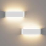 OOWOLF Indoor Led Wall Lights - 2 Pack 3000K/4500K/6000K Adjustable Color Temperature Wall Lights for Bedroom Living Room Kitchen Dining Room
