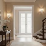 ANWIO Wall Lights,Bedroom Wall Lights,Silver Wall Light for Living Room,E27 Wall Light Shade Ceiling,Morden Crystal Wall Ceiling Light,Indoor Crystal Wall lamp(2 PCS,E27 Base,NO Bulbs)