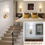 Battery Operated Wall Lights,Rechargeable Wall Lights with 5000mAh Dimmable Detachable Charging Bulbs and Remote,3 Color Temperature Wireless Wall Light for Living Room Bedroom Hallway(2 Pack)