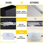 Glighone Wall Lights for Living Room, 2Pcs LED Indoor Wall Lamo Up Down Modern Wall Sconce Lighting, 6W Aluminum Hardwired Black Wall Lights for Hallway Bedroom, Stairs, Warm White