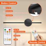 Ketom 2 Pack USB Rechargeable Wall Lights Black, LED Battery Operated Wall Lights Indoor with Remote, 3 Color Temperature & Dimmable & Timer Function, Wireless Sconces for Bedroom Hallway