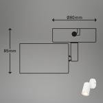 BRILONER - Wall Light, Adjustable Spotlight for Wall or Ceiling, GU10 Socket, max 9W, Wall Lamp, Indoor Wall Lights, Bedside Wall Lamp, Living Room, Bedroom, LED Wall Light, 8x15.5 cm, White