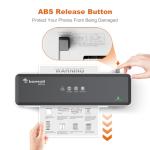 Bonsaii A4 Laminator Machine with 5 Laminating Sheets – 80-100mic Compatible, Compact & Portable Design, ABS Jam Release for Smooth Operation, Perfect for Home & Office Use (L421-A)