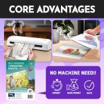 Self Adhesive Laminating Clear Sheets, 100 Micron, A4 Size (23 x 30 cm) No Heat, No Machine, Laminate Sheets Self Sealing, Contact Plastic Paper by HASHI (20)