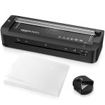 Amazon Basics 3 in-1 A4 Thermal Laminator with Trimming, Punching, Corner Rounding Functions, Includes 10 Pouches, Black