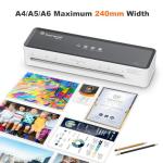 Bonsaii A4 Laminator Machine with 5 Laminating Sheets – 80-100mic Compatible, Compact & Portable Design, ABS Jam Release for Smooth Operation, Perfect for Home & Office Use (L421-A)