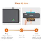 Bonsaii A4 Laminator Machine with 5 Laminating Sheets – 80-100mic Compatible, Compact & Portable Design, ABS Jam Release for Smooth Operation, Perfect for Home & Office Use (L421-A)