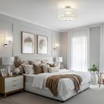 ANWIO Wall Lights,Bedroom Wall Lights,Silver Wall Light for Living Room,E27 Wall Light Shade Ceiling,Morden Crystal Wall Ceiling Light,Indoor Crystal Wall lamp(2 PCS,E27 Base,NO Bulbs)