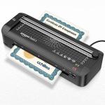 Amazon Basics 3 in-1 A4 Thermal Laminator with Trimming, Punching, Corner Rounding Functions, Includes 10 Pouches, Black