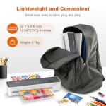 Bonsaii A4 Laminator Machine with 5 Laminating Sheets – 80-100mic Compatible, Compact & Portable Design, ABS Jam Release for Smooth Operation, Perfect for Home & Office Use (L421-A)