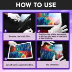 Self Adhesive Laminating Clear Sheets, 100 Micron, A4 Size (23 x 30 cm) No Heat, No Machine, Laminate Sheets Self Sealing, Contact Plastic Paper by HASHI (20)