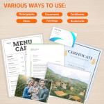 120 Sheets A4 Laminating Pouches,Gloss Finish,Rounded Corners, Clear,120 Micron (2 x 60 Micron) Laminator Pouches Glossy Laminate Pouch-Flexible Rigidity for Everyday Use