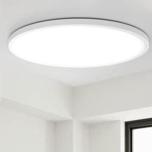 slochi Bathroom Lights Ø22CM 24W, LED Ceiling Lights,150W Equivalent,6500K,Ultra-Thin,Small,IP54 Waterproof Modern Flush Ceiling Light for Bedroom,Kitchen,Toilet,Porch,Utility Room