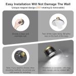Speclux Battery Operated Wall Lights 2 Pack, LED Rechargeable Wall Lights Indoor, 3500mAh Magnetic Wall Lamp with Remote, 3 Color Temperatures & 13 RGB & Dimmable 360° Free Rotation Wall Sconces