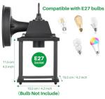 EBION Outdoor Wall Lights,Outdoor Wall Lantern IP44 Waterproof,Black Exterior Wall Sconce Light Fixtures with Clear Glass Shade,Aluminum Outside Wall Lamp for Porch Front Door Patio Garden,2 Pack