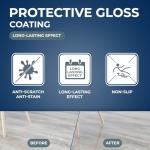 STARWAX Protective Gloss Restorer for Parquet & Laminate Floors – Shine Restorer & Scratch Concealer – Long-Lasting Protection, Non-Slip Finish – 1L (Up to 30m²)