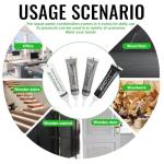 Wood Furniture Repair Kit, Black Dark Light Grey White Touch Up Filler, Oak Laminate Floor Repair Kit for Scratches Cracks Holes Stains, Easy to use