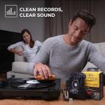Big Fudge Vinyl Cleaning Kit - 4-in-1 Record Cleaner for Vinyl Kit Includes Ultra-Soft Velvet Brush Vinyls Record Cleaner Liquid Stylus Brush and Storage Pouch - Pro Records Care
