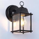 EBION Outdoor Wall Lights,Outdoor Wall Lantern IP44 Waterproof,Black Exterior Wall Sconce Light Fixtures with Clear Glass Shade,Aluminum Outside Wall Lamp for Porch Front Door Patio Garden,2 Pack