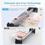 BONSEN A4 Laminator Machine with 60 Laminating Pouches, Never Jam Technolagy, 270mm/min Quick Lamination for Office, Home, School Crafts, Menu, L3401