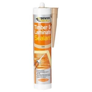 Everbuild Timber and Laminate Sealant – Permanently Flexible – Sealant and Gap Filler – Solvent Free – Oak – 290ml