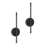 Kimjo 40cm Battery Operated Wall Lights, Modern Rechargeable Wall Lamps, Cordless Wall Sconce with Remote Control, Dimmable Wall Mounted Light Indoor with Timer Function for Bedroom, Hallway, 2 Packs