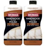 Weiman Wood Floor Polish and Restorer 32 Ounce (2 Pack) - High-Traffic Hardwood Floor, Natural Shine, Removes Scratches, Leaves Protective Layer - Packaging May Vary