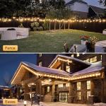 Outdoor String Lights Mains Powered - G40 Garden Festoon Lights 100FT/30M Dimmable with Remote Control Shatterproof LED Bulbs 3 Modes & 2 Timer Settings Waterproof for Outdoor Patio Gazebo Pergola