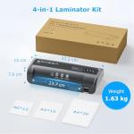 BONSEN A4 Laminator Machine with 60 Laminating Pouches, Never Jam Technolagy, 270mm/min Quick Lamination for Office, Home, School Crafts, Menu, L3401