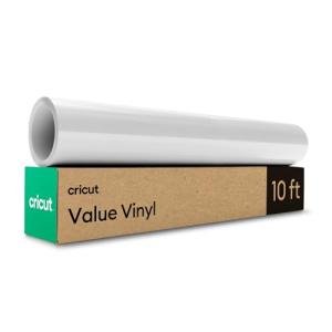 Cricut Value Vinyl | 30.5 cm x 3 m (12" x 10 ft) | Self Adhesive Permanent Vinyl for All Cricut Cutting Machines | White