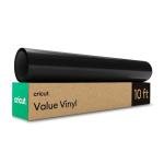 Cricut Value Vinyl | 30.5 cm x 3 m (12" x 10 ft) | Self Adhesive Permanent Vinyl for All Cricut Cutting Machines | Black