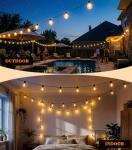 String Outdoor Festoon Garden Lights - G40 65.5Ft 20M LED Light Mains Powered with Remote Control Dimmable Timer Waterproof Shatterproof Bulb Hanging Outside Lighting for Gazebo Balcony Patio Pergola