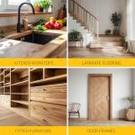 Everbuild Timber and Laminate Sealant – Permanently Flexible – Sealant and Gap Filler – Solvent Free – Oak – 290ml