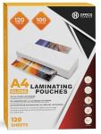 A4 Laminating Pouches – 120 Sheets | 100 Micron | Gloss Finish | Waterproof, Durable, Trimmable, Wipeable | 3mm Border for Smooth Sealing | Perfect for Documents, Photos, Menus, Certificates