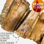 60L HARDWOOD LOGS Hotlogs Big White Bumper Bag Premium Kiln-Dried Wood – (60 Litre) - Ideal for Open fires, Fire Burning Stoves, BBQ's, Log Burners, Camping Fires, Fire Pits & Pizza Ovens.