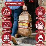 Hardwood Firewood Logs 81L Kiln Dried Logs - Ready to Burn Easy For a Long Hot Burn - 3 x 27 Litre Nets Hard Wood for Weekend Fires Open Fire Pits Wood Burners Log Burners Fireplaces