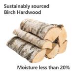 simpa 80L (25kg Approx) Kiln Dried Birch Hardwood Firewood Logs, Perfect for Open fires, Wood Burning Stoves, Log Burners, Campfires, Fire Pits