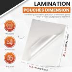 A4 Laminating Pouches – 120 Sheets | 100 Micron | Gloss Finish | Waterproof, Durable, Trimmable, Wipeable | 3mm Border for Smooth Sealing | Perfect for Documents, Photos, Menus, Certificates