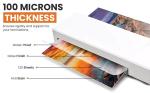 A4 Laminating Pouches – 120 Sheets | 100 Micron | Gloss Finish | Waterproof, Durable, Trimmable, Wipeable | 3mm Border for Smooth Sealing | Perfect for Documents, Photos, Menus, Certificates