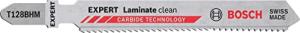 Bosch Professional 3x Expert ‘Laminate Clean’ T 128 BHM Jigsaw Blade (for Solid Laminate Vinyl, PVC, HPL High pressure laminate, Length 92 mm, Accessories Jigsaw)