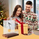 CoolGift Mart Now Playing Vinyl Stand, Light up Record Holder, Wooden Acrylic Display with Warm White Lights for Albums, Room Decor, Gift for Vinyl Lovers