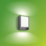 Philips myGarden Arbour LED Outdoor Wall Light with Motion Sensor [Anthracite] 1 x 6 W Integrated LED Light, For Garden and Patio Lighting