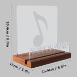 CoolGift Mart Now Playing Vinyl Stand, Light up Record Holder, Wooden Acrylic Display with Warm White Lights for Albums, Room Decor, Gift for Vinyl Lovers