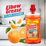 Elbow Grease Concentrated Floor Cleaner | Makes Up To 50 Litres | Suitable for Wood, Laminate & Vinyl Flooring (Orange, 1L)