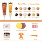 Laminate Floor Repair Kit, High-Performance Wood Filler, Wood Putty with Beeswax - Hardwood Floor Scratch Wood Repair Kit for Scratch, Cracks, Hole, Laminate, Table, Door