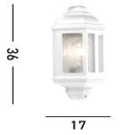 Searchlight 280wh Aluminum Outdoor and Porch Wall Light, White